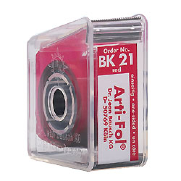 Bausch BK21 Arti-Fol 8µ Rolle im Spender 20m einseitig 22mm breit rot